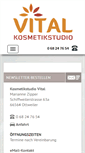 Mobile Screenshot of kosmetikstudio-vital.de